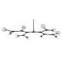 Elegant Lighting Zayne 10 Light 35" Wide Multi Light Pendant Black / Clear