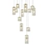 Elegant Lighting Aston 28" Wide Crystal Multi Light Pendant Satin Gold