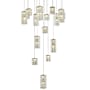Elegant Lighting Aston 32" Wide Crystal Multi Light Pendant Satin Gold