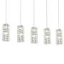 Elegant Lighting Aston 40" Wide Crystal Linear Pendant Chrome