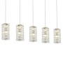 Elegant Lighting Aston 40" Wide Crystal Linear Pendant Satin Gold