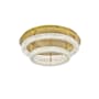 Elegant Lighting Bowen 30" Wide Semi-flush Ceiling Fixture Satin Gold