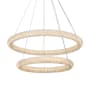 Elegant Lighting Bowen 32" Wide LED Crystal Ring Chandelier - 6720 Lumens Chrome
