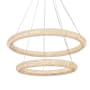Elegant Lighting Bowen 32" Wide LED Crystal Ring Chandelier - 6720 Lumens Satin Gold