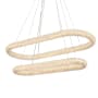 Elegant Lighting Bowen 42" Wide LED Crystal Ring Chandelier - 840 Lumens Satin Gold