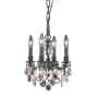 Elegant Lighting Lillie 4 Light 10" Wide Crystal Chandelier with Golden Teak Royal Cut Crystals Dark Bronze
