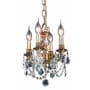 Elegant Lighting Lillie 4 Light 10" Wide Crystal Chandelier with Clear Royal Cut Crystals French Gold