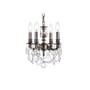 Elegant Lighting Lillie 4 Light 10" Wide Crystal Chandelier with Clear Royal Cut Crystals Pewter