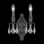 Elegant Lighting Rosalia 2 Light 11" Tall Wall Sconce with Clear Royal Cut Crystals Dark Bronze