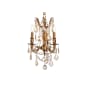 Elegant Lighting Rosalia 3 Light 13" Wide Crystal Chandelier with Golden Teak Royal Cut Crystals French Gold