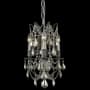 Elegant Lighting Rosalia 3 Light 13" Wide Crystal Chandelier with Golden Teak Royal Cut Crystals Pewter