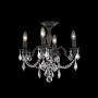 Elegant Lighting Rosalia 4 Light 17" Wide Semi-Flush Ceiling Fixture with Clear Royal Cut Crystals Dark Bronze