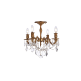 Elegant Lighting Rosalia 4 Light 17" Wide Semi-Flush Ceiling Fixture with Clear Royal Cut Crystals French Gold