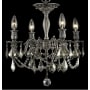 Elegant Lighting Rosalia 4 Light 17" Wide Semi-Flush Ceiling Fixture with Golden Teak Royal Cut Crystals Pewter