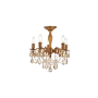 Elegant Lighting Rosalia 5 Light 18" Wide Semi-Flush Ceiling Fixture with Golden Teak Royal Cut Crystals French Gold
