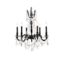 Elegant Lighting Rosalia 6 Light 23" Wide Crystal Chandelier with Clear Royal Cut Crystals Dark Bronze