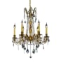 Elegant Lighting Rosalia 6 Light 23" Wide Crystal Chandelier with Clear Royal Cut Crystals French Gold
