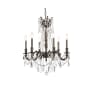 Elegant Lighting Rosalia 6 Light 23" Wide Crystal Chandelier with Clear Royal Cut Crystals Pewter
