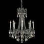 Elegant Lighting Rosalia 8 Light 24" Wide Crystal Chandelier with Golden Teak Royal Cut Crystals Pewter