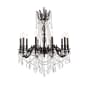 Elegant Lighting Rosalia 10 Light 28" Wide Crystal Chandelier with Clear Royal Cut Crystals Dark Bronze