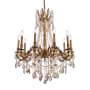 Elegant Lighting Rosalia 10 Light 28" Wide Crystal Chandelier with Golden Teak Royal Cut Crystals French Gold