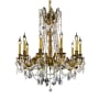 Elegant Lighting Rosalia 10 Light 28" Wide Crystal Chandelier with Clear Royal Cut Crystals French Gold