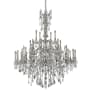 Elegant Lighting Rosalia 45 Light 54" Wide Crystal Chandelier with Golden Teak Royal Cut Crystals Pewter