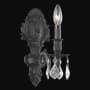 Elegant Lighting Monarch 12" Tall Wall Sconce with Clear Royal Cut Crystals Dark Bronze