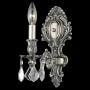 Elegant Lighting Monarch 12" Tall Wall Sconce with Clear Royal Cut Crystals Pewter