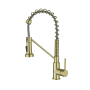 Elegant Lighting Yara 1.8 GPM Single Hole Pull Down Kitchen Faucet Brushed Gold