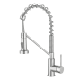 Elegant Lighting Yara 1.8 GPM Single Hole Pull Down Kitchen Faucet Brushed Nickel