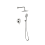 Elegant Lighting George Shower Only Trim Package with 2.3 GPM Multi Function Shower Head Brushed Nickel