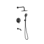 Elegant Lighting George Shower Only Trim Package with 2.3 GPM Multi Function Shower Head Matte Black