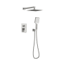 Elegant Lighting Petar Shower Only Trim Package with 2.3 GPM Multi Function Shower Head Brushed Nickel