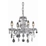 Elegant Lighting Calista 4 Light 17" Wide Taper Candle Chandelier Chrome