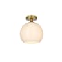 Elegant Lighting Baxter 10" Wide Semi-flush Globe Ceiling Fixture Satin Gold