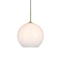 Elegant Lighting Baxter 12" Wide Pendant Satin Gold