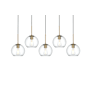 Elegant Lighting Baxter 5 Light 42" Wide Linear Pendant Satin Gold