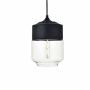 Elegant Lighting Ashwell 7" Wide Mini Pendant Black / Clear