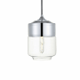 Elegant Lighting Ashwell 7" Wide Mini Pendant Chrome / Clear