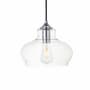 Elegant Lighting Destry 9" Wide Mini Pendant Chrome / Clear