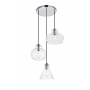 Elegant Lighting Destry 3 Light 19" Wide Multi Light Pendant Chrome / Clear