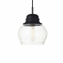 Elegant Lighting Kenna 8" Wide Mini Pendant Black / Clear