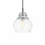 Elegant Lighting Kenna 8" Wide Mini Pendant Chrome / Clear