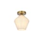Elegant Lighting Gene 8" Wide Semi-flush Ceiling Fixture Satin Gold