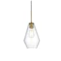 Elegant Lighting Gene 7" Wide Mini Pendant Satin Gold