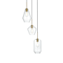Elegant Lighting Gene 3 Light 17" Wide Multi Light Pendant Satin Gold