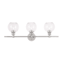 Elegant Lighting Collier 3 Light 28" Wide Vanity Light Chrome