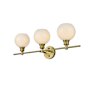 Elegant Lighting Collier 3 Light 28" Wide Vanity Light Satin Gold