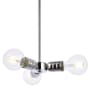 Elegant Lighting Reyes 3 Light 8" Wide Mini Pendant Chrome